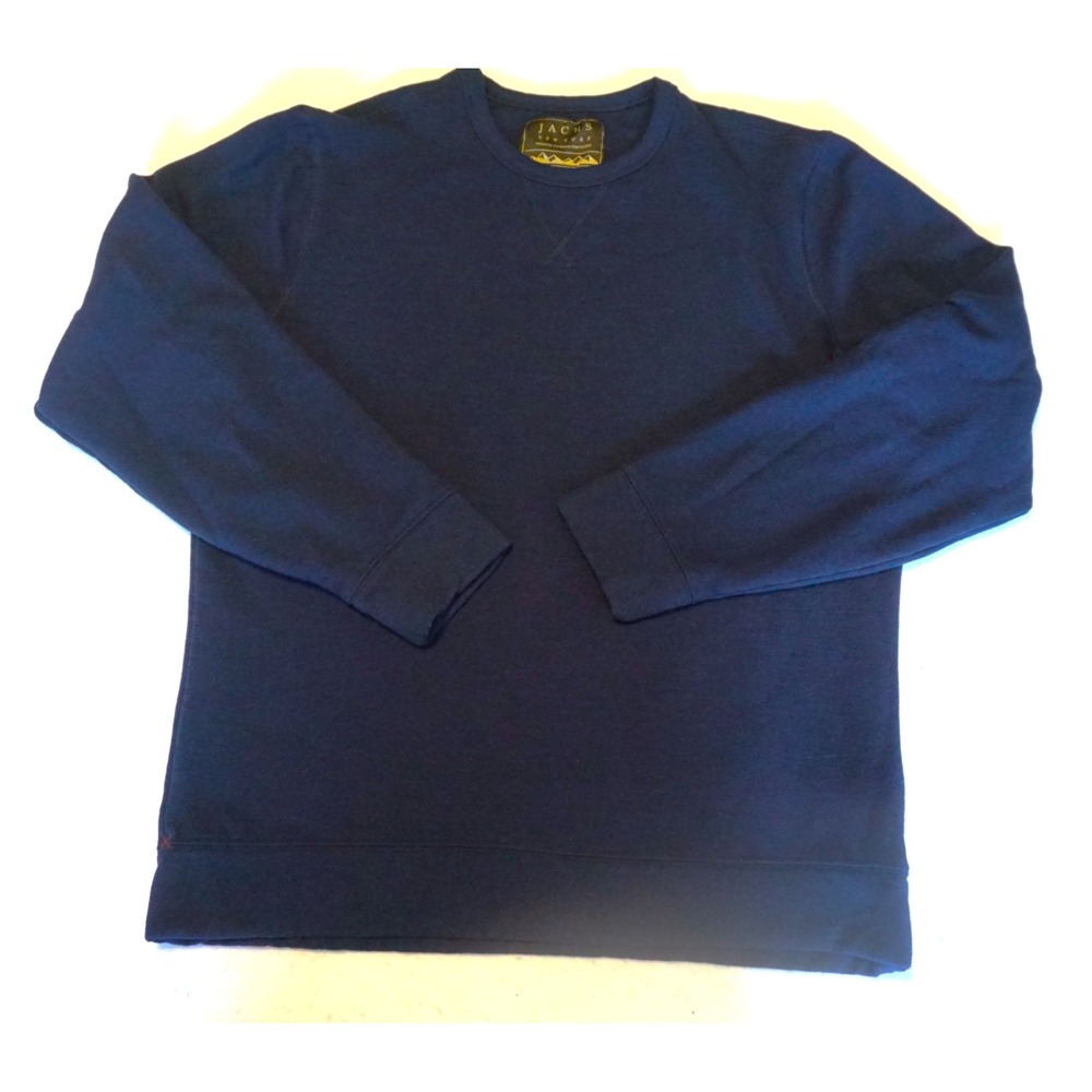 Jachs New York Mens Navy Blue Crewneck Fleece Sweatshirt Medium KC.717